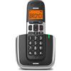 Brondi Bravo Platinum Telefono DECT Nero, Argento