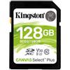 Kingston Technology Scheda SDXC Canvas Select Plus 100R C10 UHS-I U3 V30 da 128GB