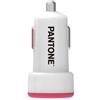 Pantone PT-DC1USBP Caricabatterie per dispositivi mobili Universale Rosa, Bianco Accendisigari Auto