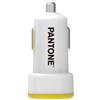 Pantone PT-DC1USBY Caricabatterie per dispositivi mobili Universale Bianco, Giallo Accendisigari Auto