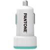 Pantone PT-DC1USBL Caricabatterie per dispositivi mobili Universale Blu, Bianco Accendisigari Auto