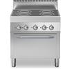 Ristosubito Cucina elettrica a infrarossi 4 zone MDLR Modello F7080CFVE Forno elettrico ventilato