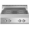 Ristosubito Cucina elettrica a infrarossi 4 zone MDLR Modello F7080PVET Dim. cm L.80 P.70 H.30