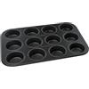Zenker Stampo Muffin/Cup Cake a 12 Impronte Ø7cm, Black Metallic, Rivestimento Antiaderente (Colore: Nero), quantità: 1 Pezzo