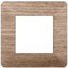 ETTROIT Placca compatibile Vimar Plana 2 moduli plastica colore legno chiaro Ettroit EV83204