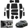 GAFAT Dacia Sandero 3 / Sandero Stepway III 2025 2026-2021 Tappetini Antiscivolo, Tappetino in Gomma per Console Centrale, Cuciture della Porta, Dacia Sandero 3 Accessori (Nero)