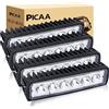 PICAA Faro da Lavoro LED 18W Mini 6 Pollici Spot Light per Fuoristrada, SUV, Trattore - Guida Fendinebbia Off Road, Luci della Barca