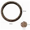 YoMaris Coprivolante Stampato Leopardato per Donne, Coprivolanti Leopard con sottobicchieri Bonus 4PCS Coppe per Auto Leopard, Accessori per Auto Leopardo.