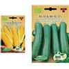 Germisem Biologico Golden Bantam Semi di Mais Dolce 7 g & Biologico Black Beauty Semi di Zucchine 3 g
