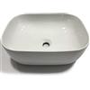 OGOMONDO Lavabo Da Appoggio Ceramica Bianco Rettangolare Lavandino Lavello Arredo 45,5x32,5x13,5 Cm
