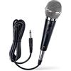 ZONADAH Microfono professionale karaoke microfono dinamico unidirezionale con cavo a tre metri per karaoke, discorso pubblico, matrimonio, palcoscenico e attività all'aperto