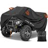 HAYCOVER Copertura ATV Impermeabile per Polaris Sportsman, Yamaha Grizzly, Honda, Kawasaki - Con Cinturini, Riflettivi e Sacca di Stoccaggio, Nero, 210x120x115 cm