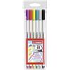 Stabilo Pennarello Premium con punta a pennello - STABILO Pen 68 brush - Astuccio da 6 - con 6 colori assortiti