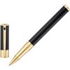 DUPONT PARIS Penna Roller DUPONT PARIS 262202 D-INITIAL in Cromo Dorato e Lacca Nera