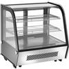 Amitek Vetrina Refrigerata da Banco AK102EF - Acciaio Inox - Capacità Interna Lt 100
