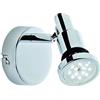 BRILONER Leuchten - Faretto a LED, lampada da parete, luce da bagno, lampada da bagno, IP44, faretto girevole e inclinabile, 1x GU10, 4 Watt, 400 Lumen, 3.000 kelvin, cromato, 80x106mm (DxH)