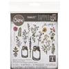 Sizzix 662270 Fustella Framelits Vaso da Fiori di Tim Holtz, Carbon Steel, Multicolore, 21x10.8x0.2 cm