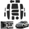 GAFAT Dacia Sandero 3 / Sandero Stepway III 2025 2026-2021 Tappetini Antiscivolo, Tappetino in Gomma per Console Centrale, Cuciture della Porta, Dacia Sandero 3 Accessori (Bianco)