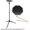 SOLDIER PAD ALLENAMENTO DA STUDIO in gomma da 10" PER BATTERISTA + supporto + BACCHETTE