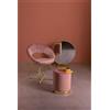 Sedute TP 84 poltrona in velluto rosa con gambe oro