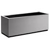 Hobby Flower Steel Shine - Vaso Rettangolare con Sistema di Auto-irrigazione, 75 x 35 x 40 cm