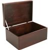 Creative Deco Marrone Grande Scatola di Legno Giocattolo. Scatola di Stoccaggio | 30 x 20 x 14 cm (+/- 1) | Con Coperchio per Decorare | Senza Maniglie | Perfetta per Documenti. Oggetti di Valore