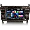 Erisin 7 pollici 8-Core 4GB+64GB Android 13 Autoradio Bluetooth Navigatore GPS per Mercedes Benz C/CLC/G Classe W203 W463 Lettore DVD CarPlay senza fili Android Auto WiFi DSP DAB+ FM RDS OBD2 Canbus