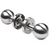 Amig - Pomolo/Maniglia rotonda per porta interna - Mod. 11GR - Impugnatura ergonomica - Rosetta rotonda - Acciaio inox 18/8 satinato - Ø50 x 78 mm