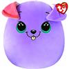 Ty Squishy Beanies - Bitsy il Cagnolino Viola, Morbido Cuscino di Peluche con Occhioni Azzurri Glitter, Idea Regalo per Grandi e Piccini, Tutti da Collezionare - 22 cm - T39225