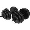TECNOFIT - KIT 2 Manubri Regolabili 30 kg con Supporto per Bilanciere
