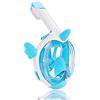Flyboo Maschera da Snorkeling,Maschera Subacqueacon con Visuale Panoramica 180° Design Pieno Facciale e Compatibile con Videocamere Sportive Maschera per Immersioni per Adulti Bambini