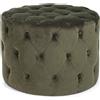 Sedute TP 89 pouf tondo capitonnè velluto verde