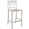 GROSFILLEX Offerta Moon sgabello seduta color lino schienale bianco (minimo 6 pezzi)