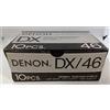 Denon Scatola Lotto 10x Denon Dx 46 Musicassette 1990 Cassette Tape Vintage Sealed