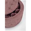Sedute TP 91 pouf tondo porta scarpe in tessuto rosa diam. 70 cm