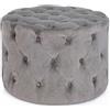 Sedute TP 89 pouf tondo capitonnè velluto grigio