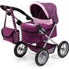 Bayer Design Design-13037AA 13037AA Carrozzina, Passeggino per Bambole, Pieghevole, Regolabile in Altezza con Borsa, Colore Unicorno, 46 cm
