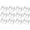 Vokowin 12 clip in acrilico per acquari per acquari per acquari e acquari con coperchio in vetro, multifunzione universale clip per coperchio per acquari senza montatura da 5 mm (K74-12)