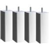Margot - Douceur scandinavo Quadrato - Set di 4 Piedi di Rete Legno 6 x 6 x 20 cm, Legno, Bianco, 6 x 6 x 20 cm