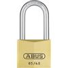Abus 02513 - Lucchetto in ottone ad arco lungo, 63 mm, con chiave unica 709