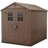 Keter Casetta da Giardino Darwin 6x8, Finitura Effetto Legno, Colore Marrone, 4,5 m², 190x244x221H cm