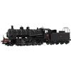 Jouef HJ2406 140 C 38 Livrea verde/nera, decorazioni rosse, anelli dorati SNCF
