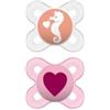 Mam Start Nano Succhietto 0-2 mesi in silicone 2 pezzi rosa