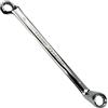 Aerzetix - Chiave Poligonale Doppia - Contrangolo 14x15mm - Chiave manuale occhiello in acciaio CR-V per/Serraggio/Assemblaggio/ - Impugnatura lucidato 12 lati bi-esagonale - Colore argento - C45488