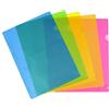 Viquel - 10 buste angolari trasparenti - Custodia in plastica con apertura ad angolo - 5 colori fluo assortiti