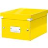 Leitz Click & Store WOW Scatola Archivio Piccola, per Riporre e Trasportare Documenti A5 e Oggetti di Piccole Dimensioni, Adatta a Casa e Ufficio, Giallo, 60430016