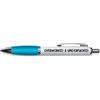 Tongue in Peach Divertente novità Push Pen Gift | Penne a sfera | Oberato di lavoro & UnderF | Divertente scherzo stazionario | TURCHESE - PP142
