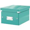Leitz Click & Store WOW Scatola Archivio Piccola, per Riporre e Trasportare Documenti A5 e Oggetti di Piccole Dimensioni, Adatta a Casa e Ufficio, Blu Ice, 60430051