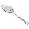 Durable 832710 Chiocciola Yo-Yo Style, Profilo in Metallo, Filo Retrattile, Moschettone, Grigio