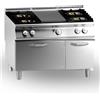 Ristosubito Cucina tuttapiastra + 2 fuochi gas MDLR Modello CL90120TPFGB Forno a gas